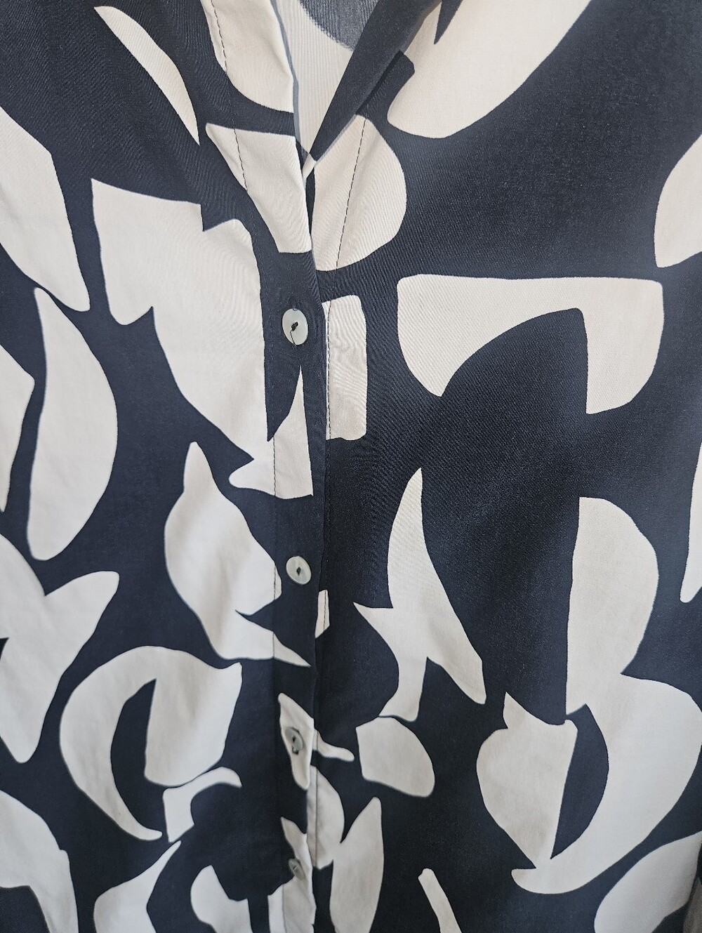 Joseph Ribkoff Black and Cream Abstract Shirt Dress - Picture 3 of 3